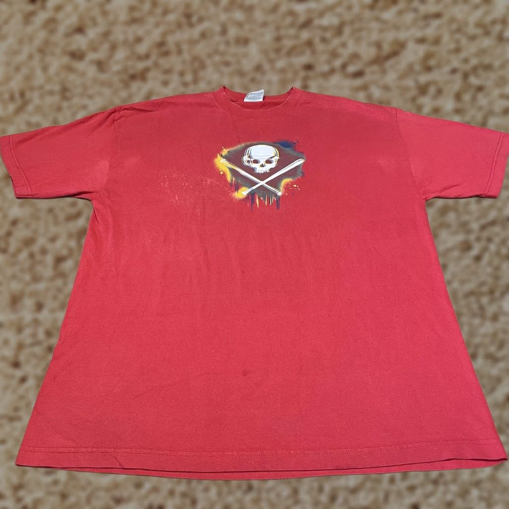 Nike Nike Shirt Mens XL Red Skull Crossbones Baseball Bats Graphic Athletic Tee Size US XL / EU 56 / 4 - 1 Thumbnail