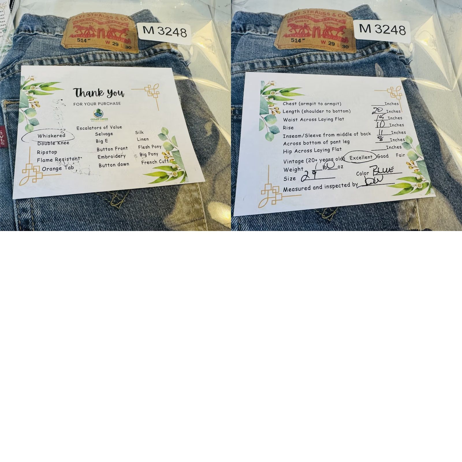 Levi's Levi's 514 Bermuda Shorts Mens 29 Blue Distressed 11 Inseam 5-Pocket Zip Fly Denim Cotton Lyocell Spandex Pocket Design Casual Summer Size US 29 - 8 Thumbnail