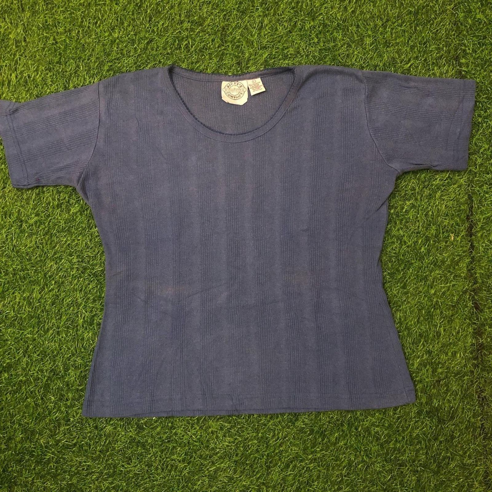 Other Women’s Vintage Blue Ricki & Company Ribbed Leisure Wear Tee Size L / US 10 / IT 46 - 1 Thumbnail