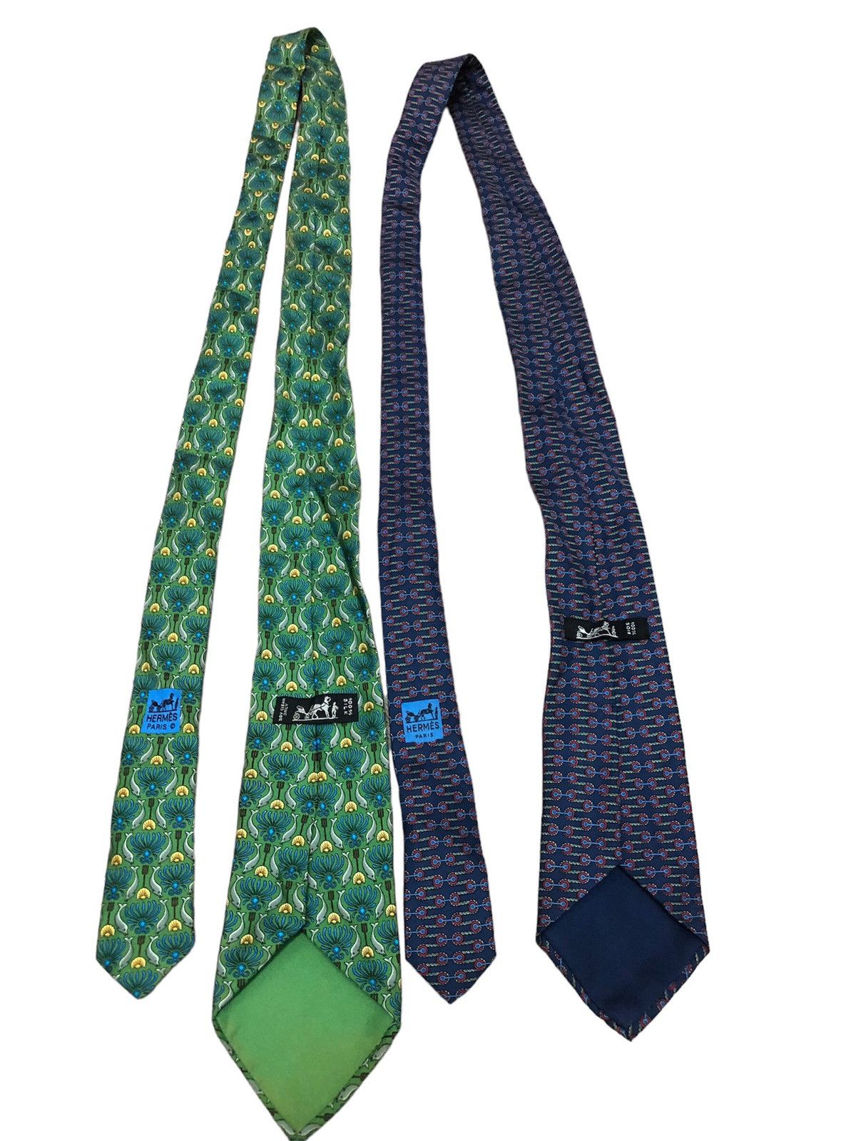 Designer × Hermes × Vintage Combo 2 pcs necktie hermes paris Size ONE SIZE - 2 Thumbnail