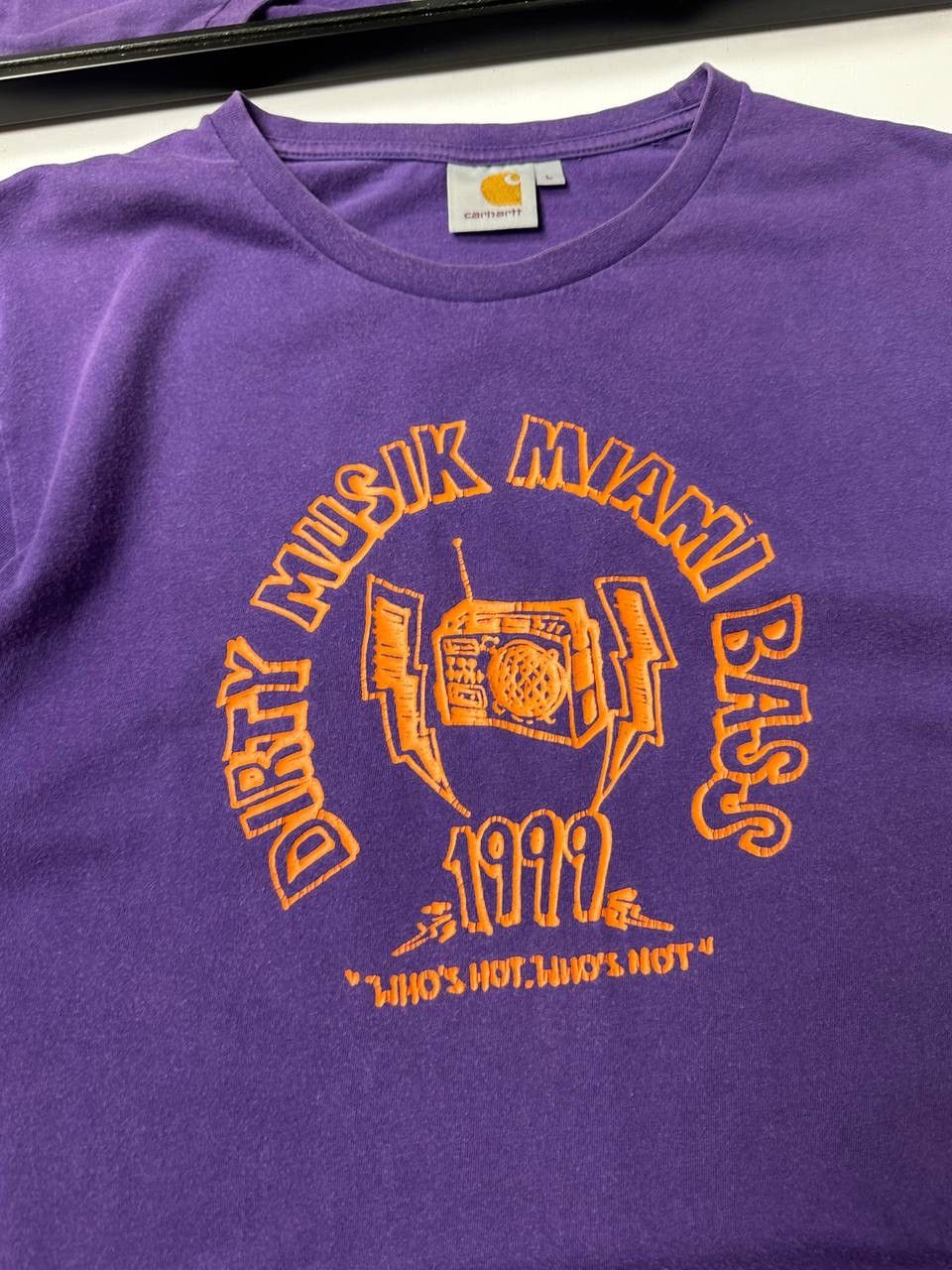 Carhartt 1999s Carhartt Dirty Musik Miami Bass T shirt Faded USA vibe Size US L / EU 52-54 / 3 - 6 Thumbnail