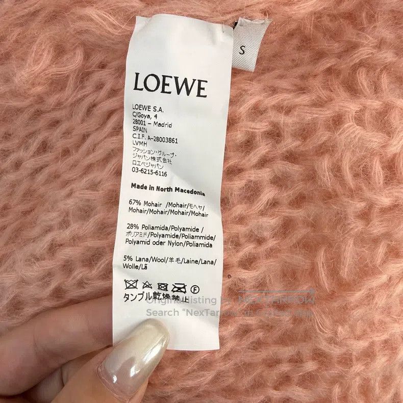 Loewe Loewe Pink openwork logo mohair sweater Size S / US 4 / IT 40 - 7 Thumbnail
