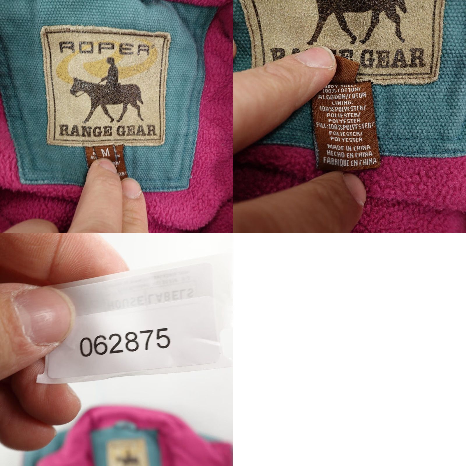 Roper Roper Range Gear Vest Womens Blue Canvas Fleece Lined Ranch Chore Work Cowboy Size M / US 6-8 / IT 42-44 - 8 Thumbnail