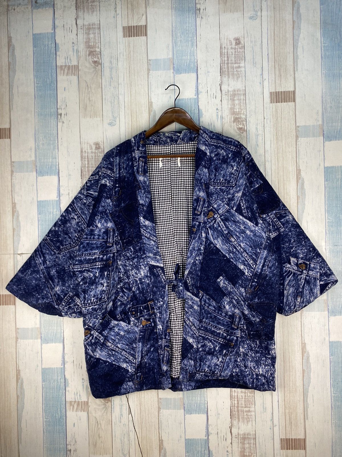 Japanese Brand × Vintage Vintage Kimono Denim Printed Size US M / EU 48-50 / 2 - 1 Thumbnail