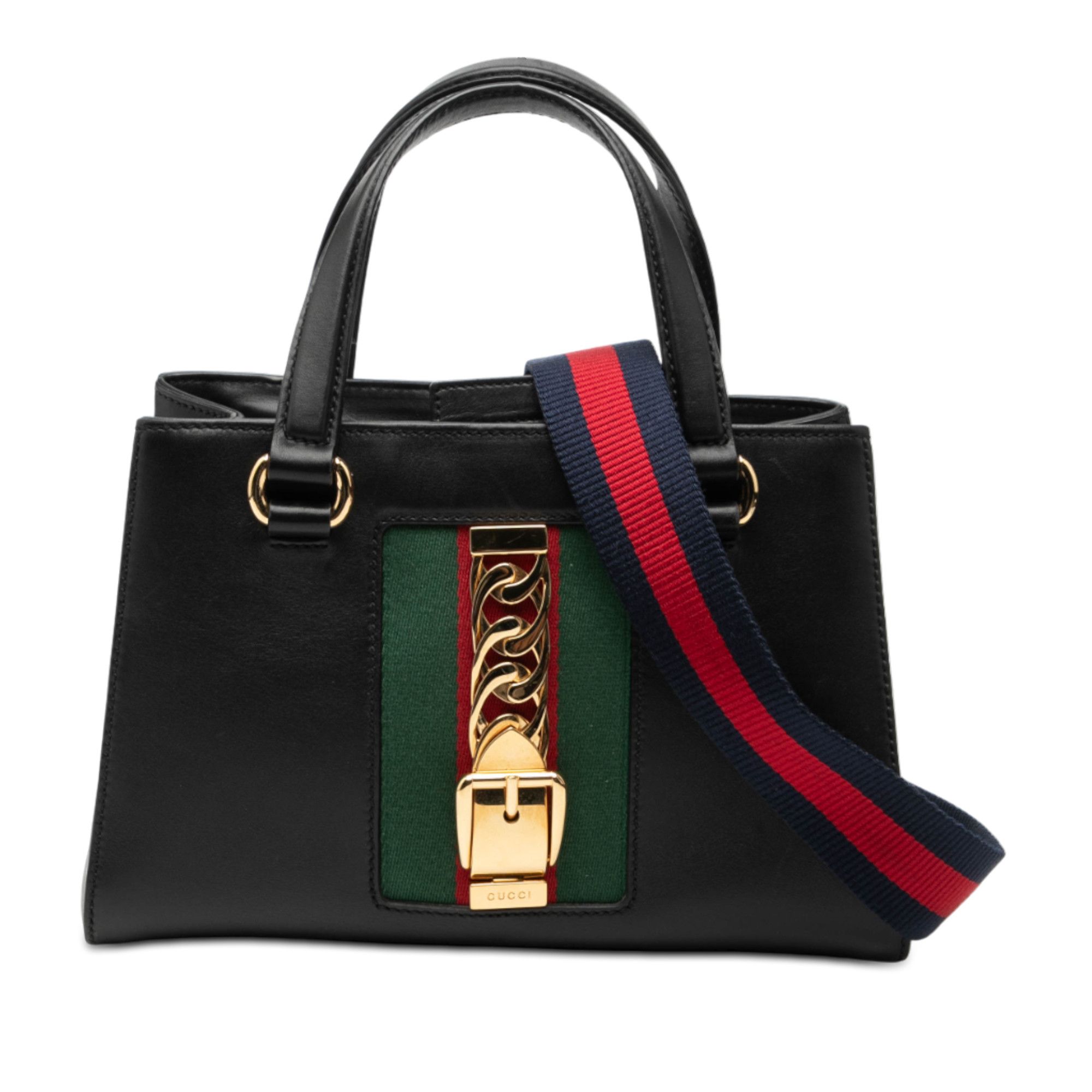 Gucci Gucci Leather Sylvie Web Top Handle Satchel Size ONE SIZE - 1 Thumbnail