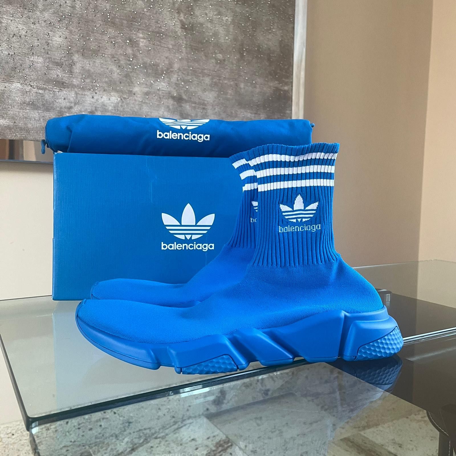 Adidas × Balenciaga Speed LT / Speed A Sneakers in Blue Size US 13 / EU 46 - 2 Thumbnail