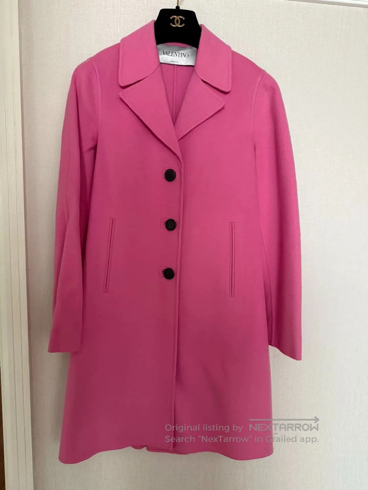The Elder Statesman Pink Wool Cashmere Long Coat. Size M / US 6-8 / IT 42-44 - 4 Thumbnail