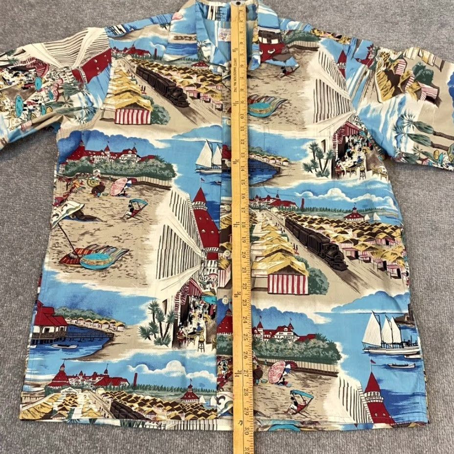Reyn Spooner REYN SPOONER Shirt Mens Medium Button Hawaiian Exclusive Island Beach Print S/S Size US M / EU 48-50 / 2 - 5 Thumbnail