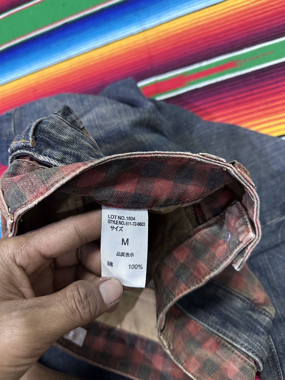 Japanese Brand 💥Double Waist 💥 Denim Brave World Mudwash Crazy Design 💥 Size US 30 / EU 46 - 11 Thumbnail
