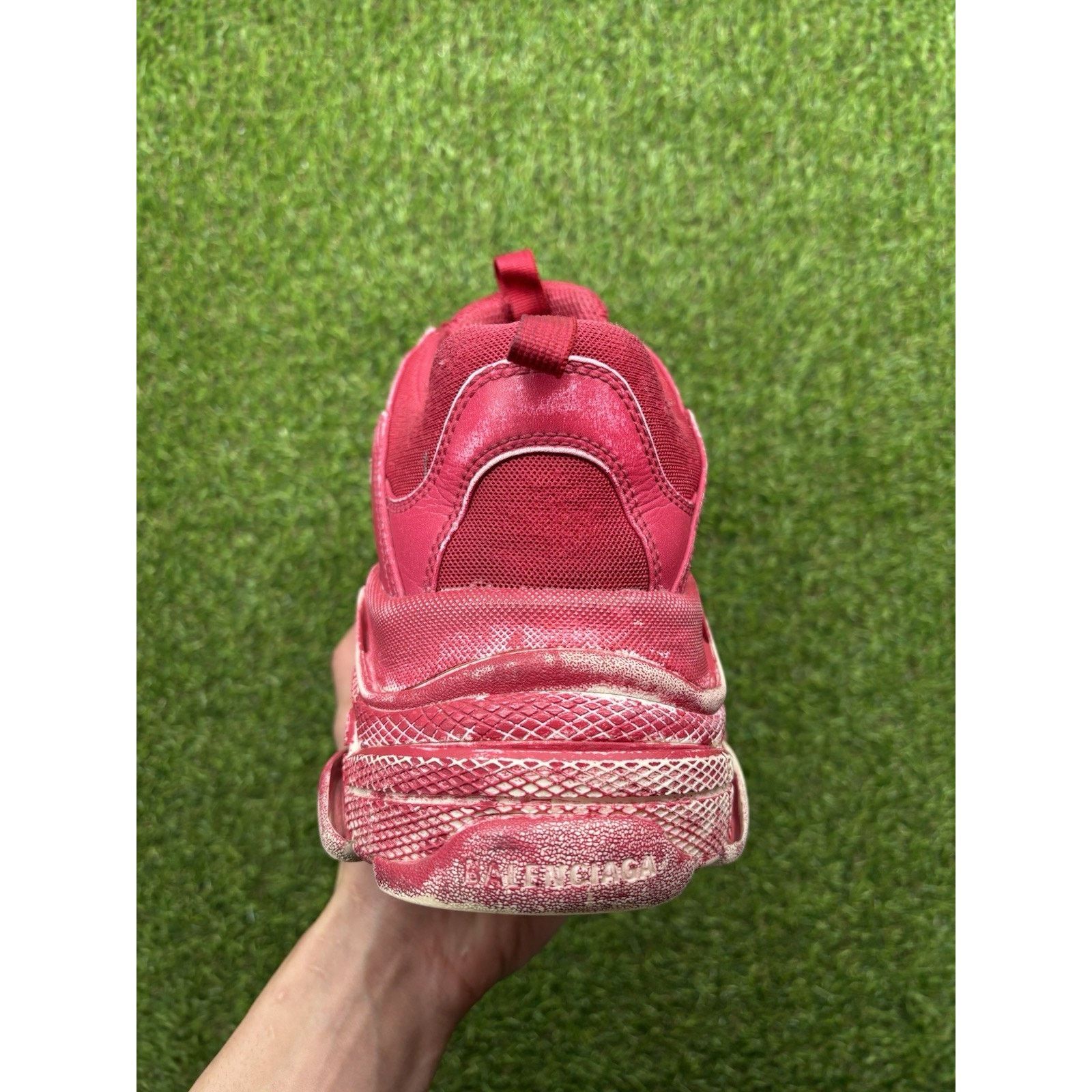 Balenciaga Balenciaga Triple S ' Dark Red ' Size US 12 / EU 45 - 10 Thumbnail