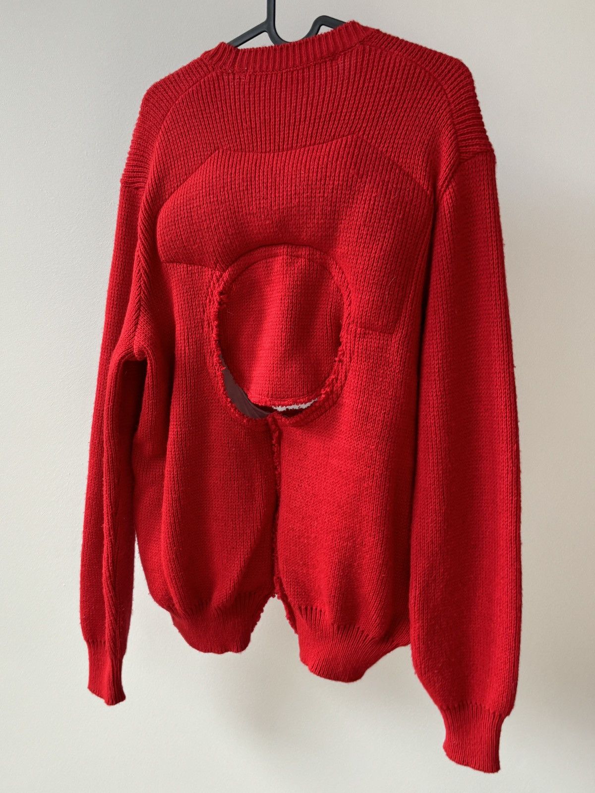 Comme des Garcons COMME DES GARCONS FW 2018 Padded Red Knit Sweater Size US S / EU 44-46 / 1 - 2 Thumbnail