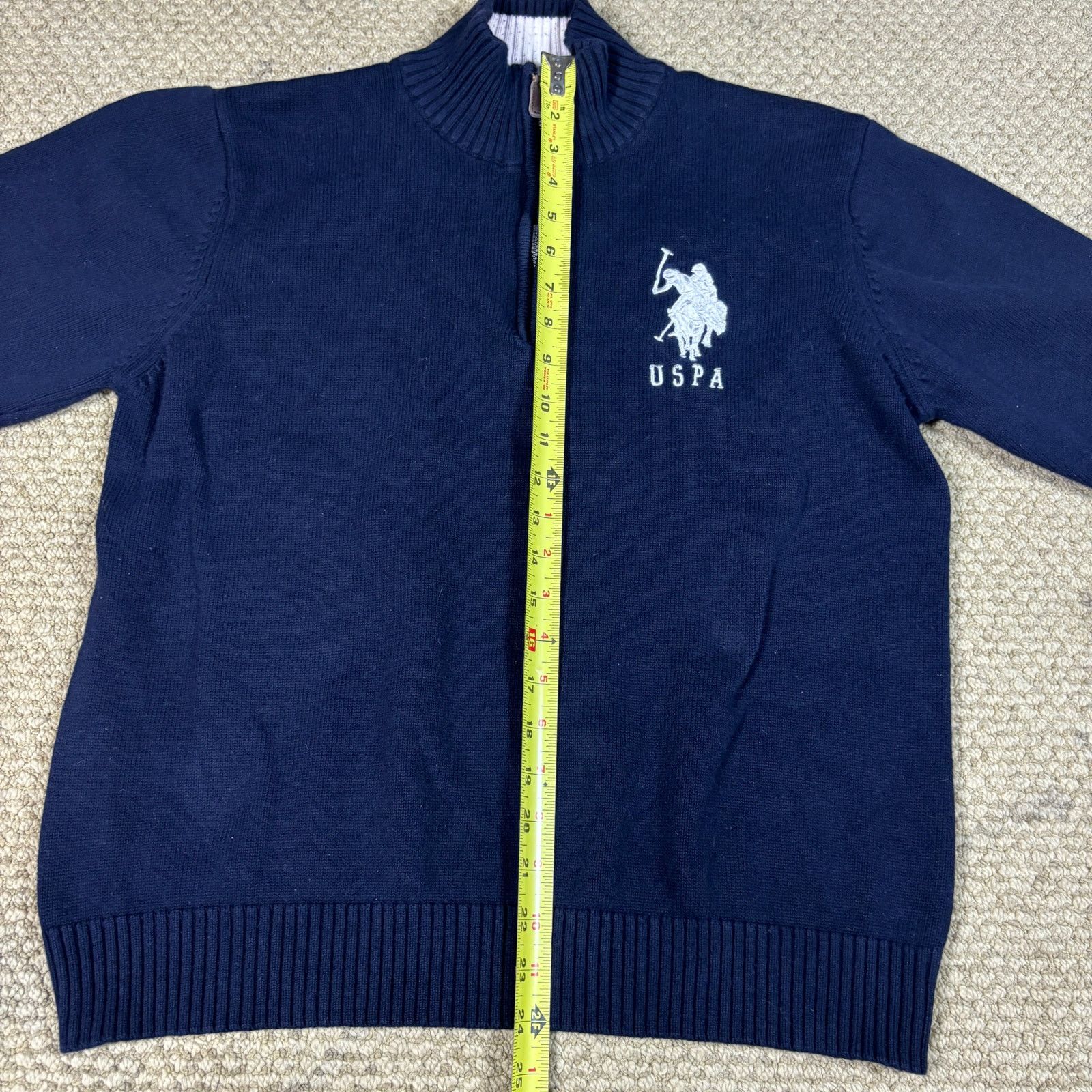 U.S. Polo Assn. y2k 2000s style US Polo Assn fleece quarter zip jacket L Size US L / EU 52-54 / 3 - 6 Thumbnail
