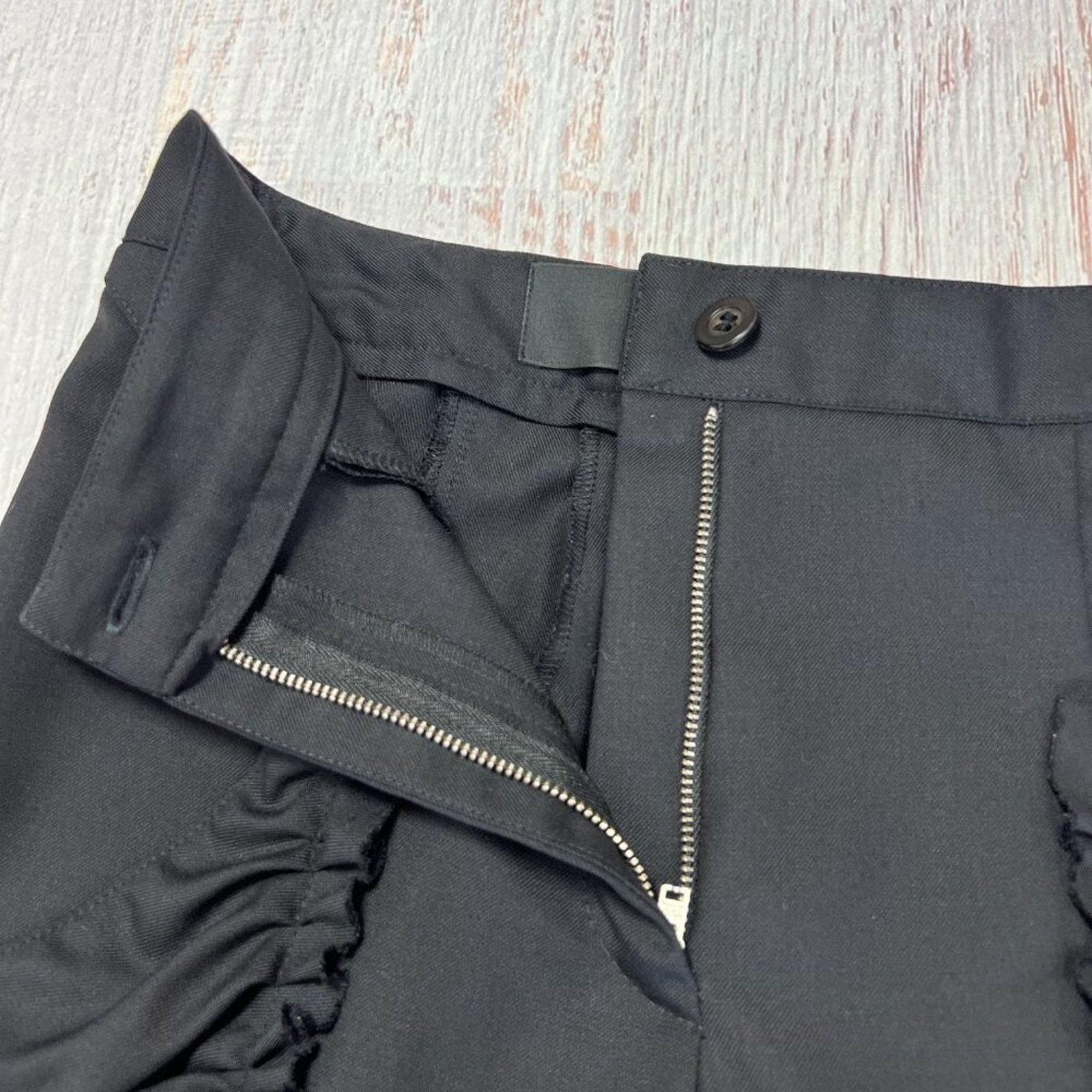 Bruno Pieters Bruno Pieters Black Ruffled Trouser High Rise EU 36 Size 25" / US 0 / IT 36 - 12 Thumbnail