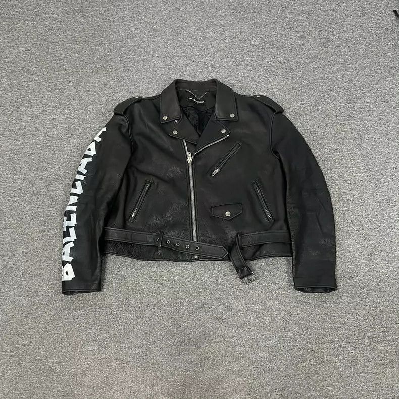 Balenciaga Balenciaga Swing Biker Leather Jacket | Grailed