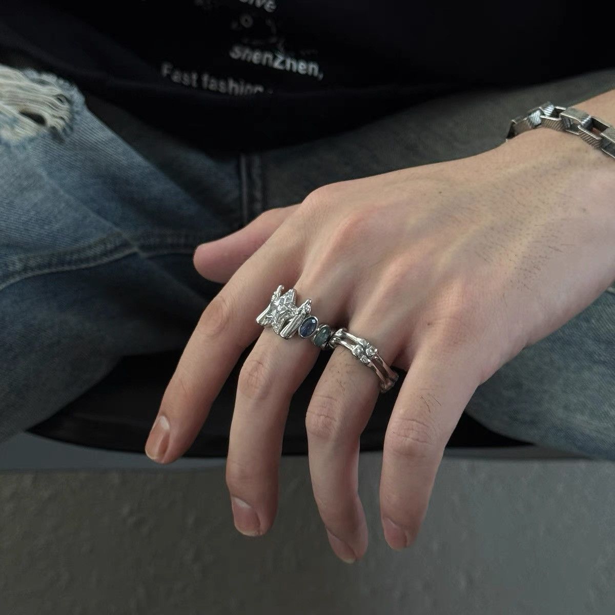 Japanese Brand × Vintage Retro punk rings Size ONE SIZE - 3 Thumbnail