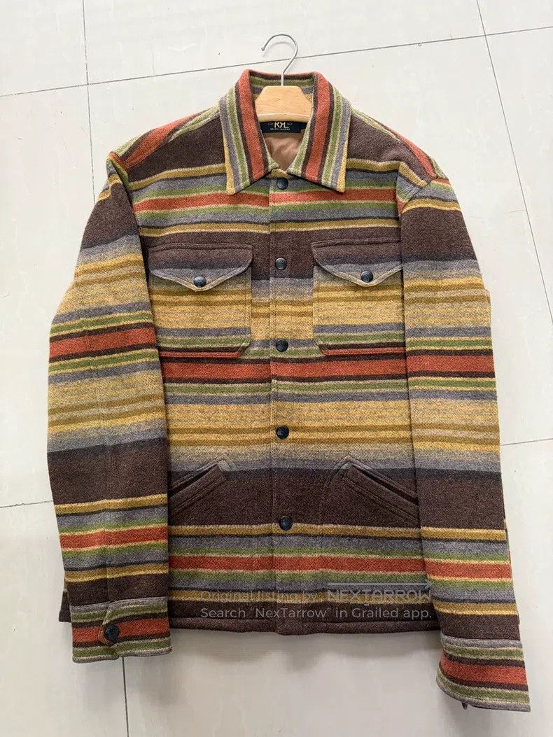 RRL Ralph Lauren RRL Ralph Lauren Wool Striped Shirt Size US M / EU 48-50 / 2 - 1 Thumbnail