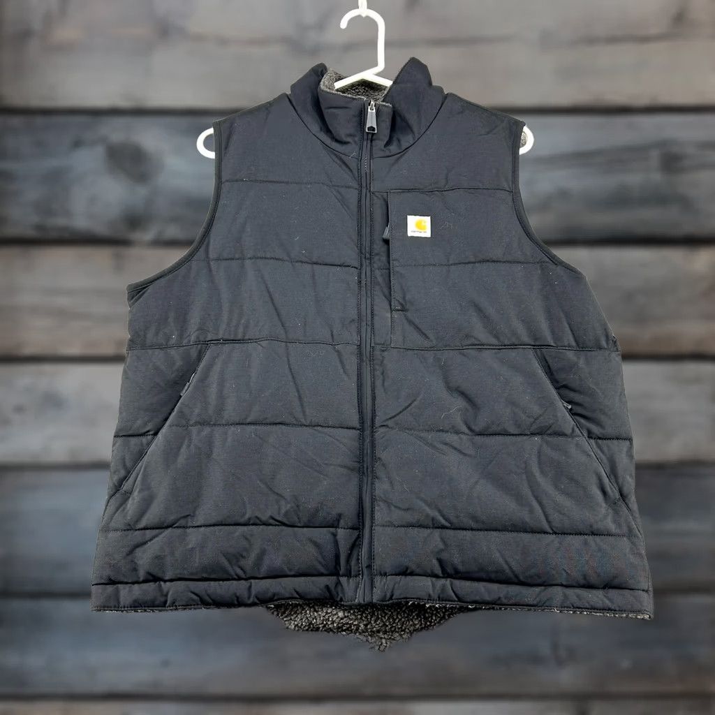Carhartt Carhartt Montana Puffer Vest Womens L? Black Reversible Sherpa Lined Workwear Size M / US 6-8 / IT 42-44 - 1 Thumbnail