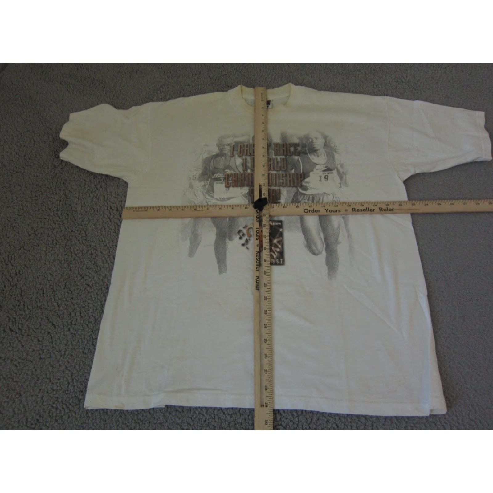 Fruit Of The Loom VINTAGE Great Race Shirt Mens XL White 80s 90s Classic School Fruit of the Loom T-Shirt Mens XL White Size US XL / EU 56 / 4 - 7 Thumbnail