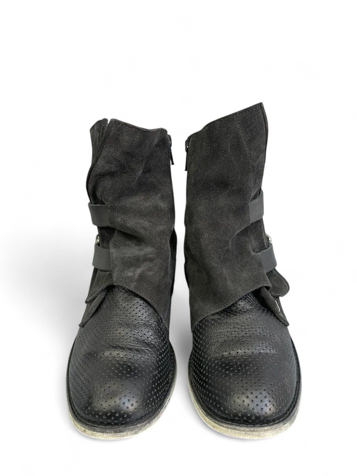 A.S.98 A.S. 98 black suede engineered leather boots avantgarde Size US 8 / IT 38 - 3 Thumbnail