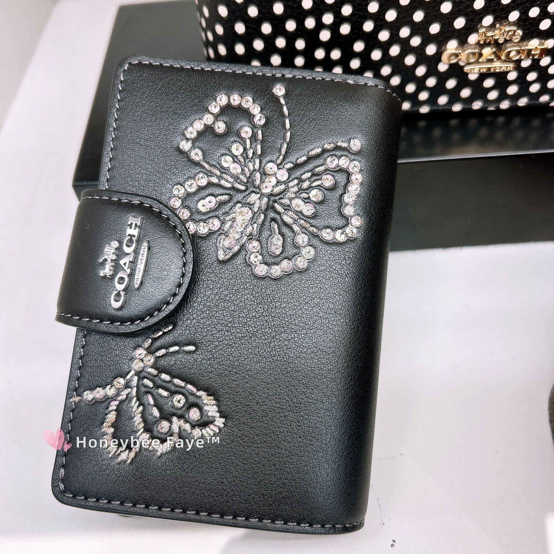 Coach Medium Corner Zip Wallet with Butterfly Print CCL65 Size ONE SIZE - 1 Thumbnail