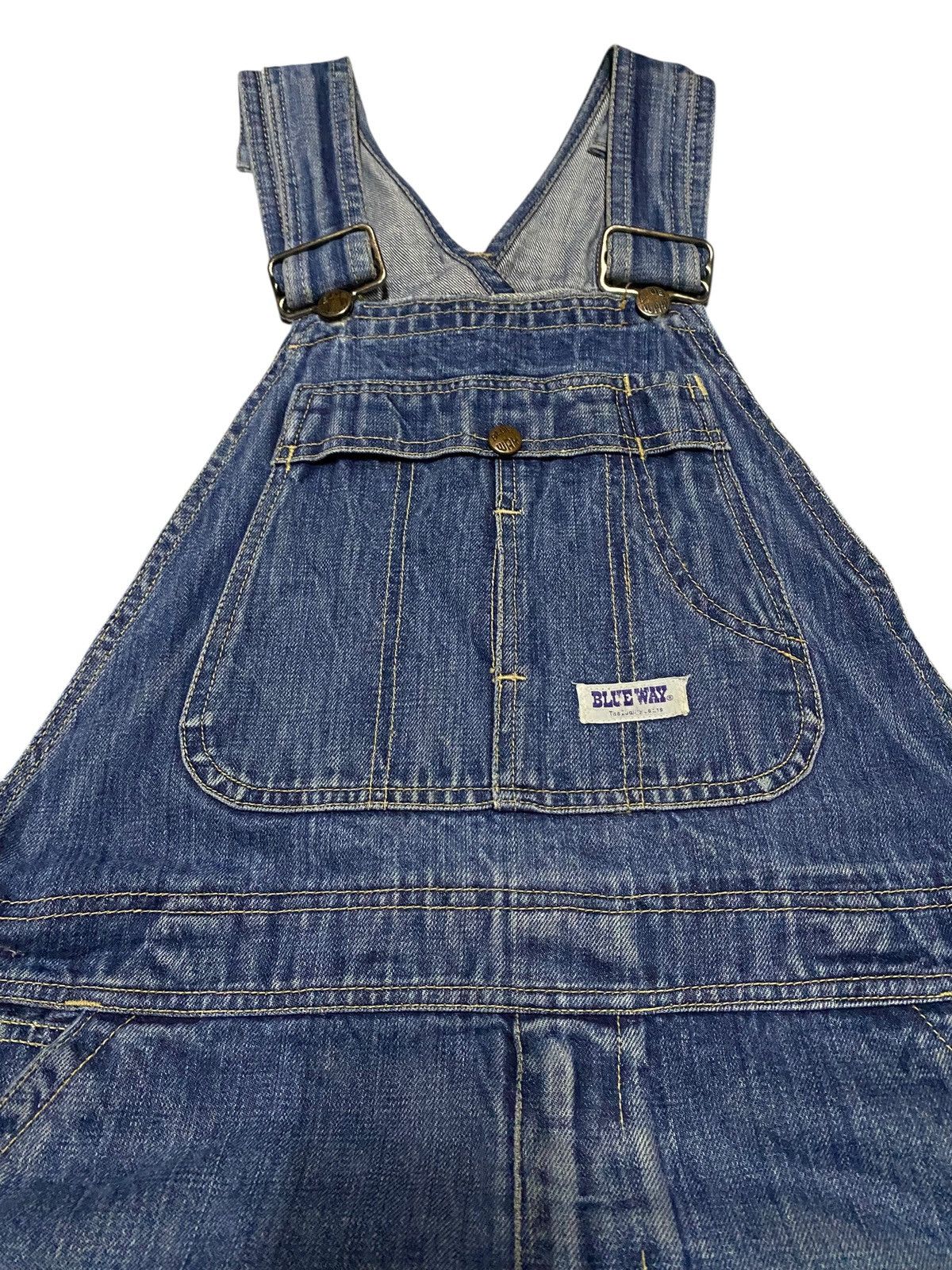 Blue Blue Japan Blue Way Distressed Baggy Overall Size US 33 - 3 Thumbnail