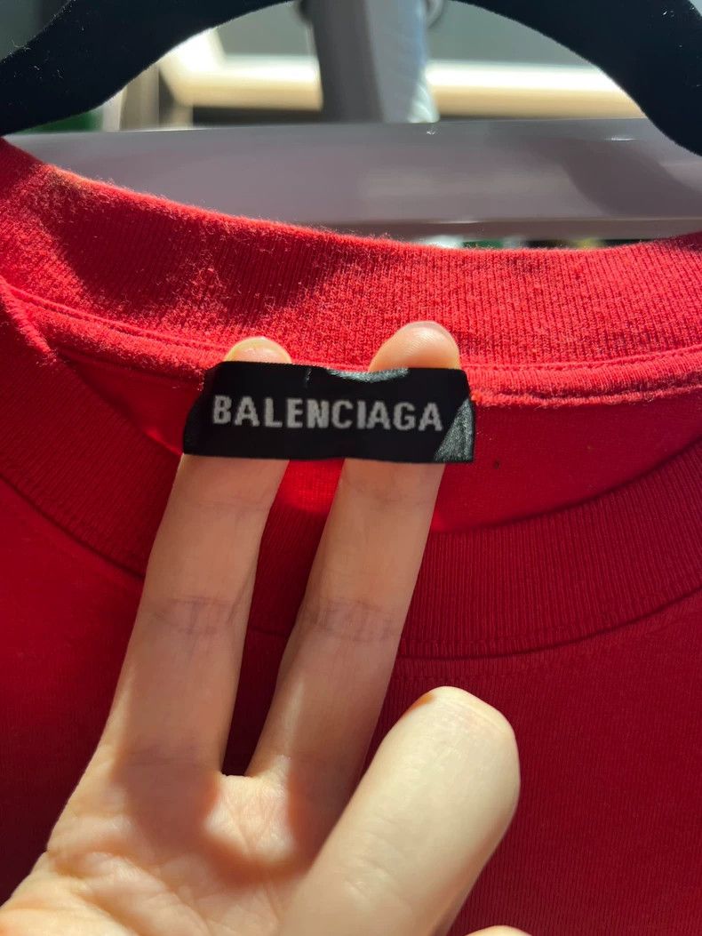 Balenciaga Balenciaga Bright Red Oil Dial Short Sleeve - Very Stylish Size US M / EU 48-50 / 2 - 2 Thumbnail