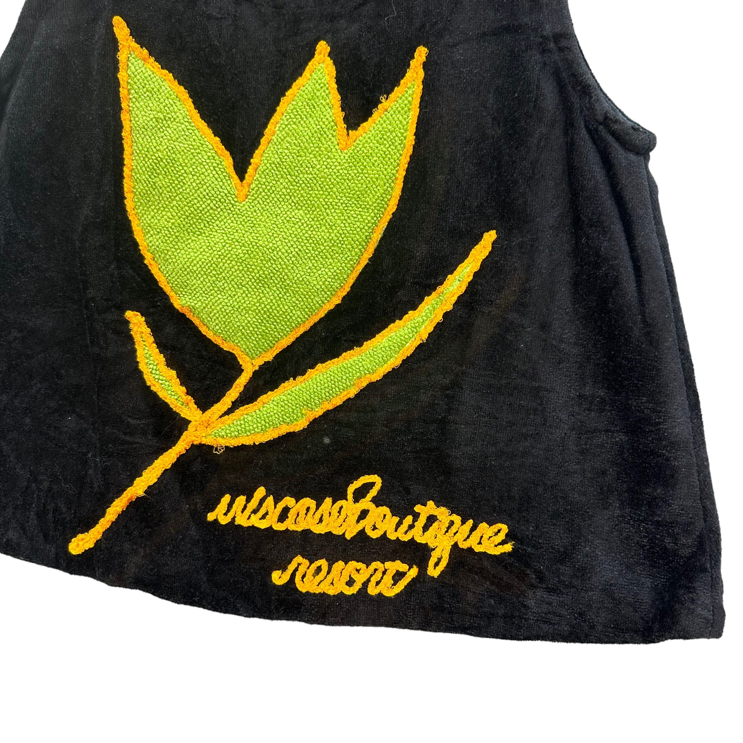 Japanese Brand VISCOSE BOUTIQUE FLOWERS BIG LOGO TANK TOP #8429-008 Size S / US 4 / IT 40 - 3 Thumbnail