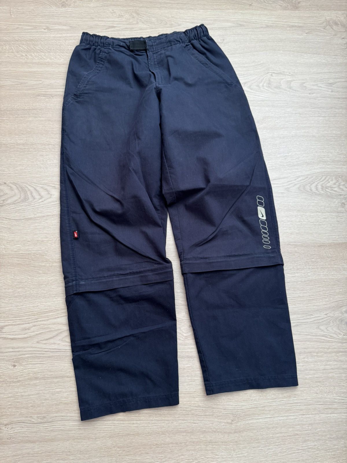 Nike Vintage 00’s Nike Faded y2k Sport Navy Transformer Pants Size US 34 / EU 50 - 1 Thumbnail