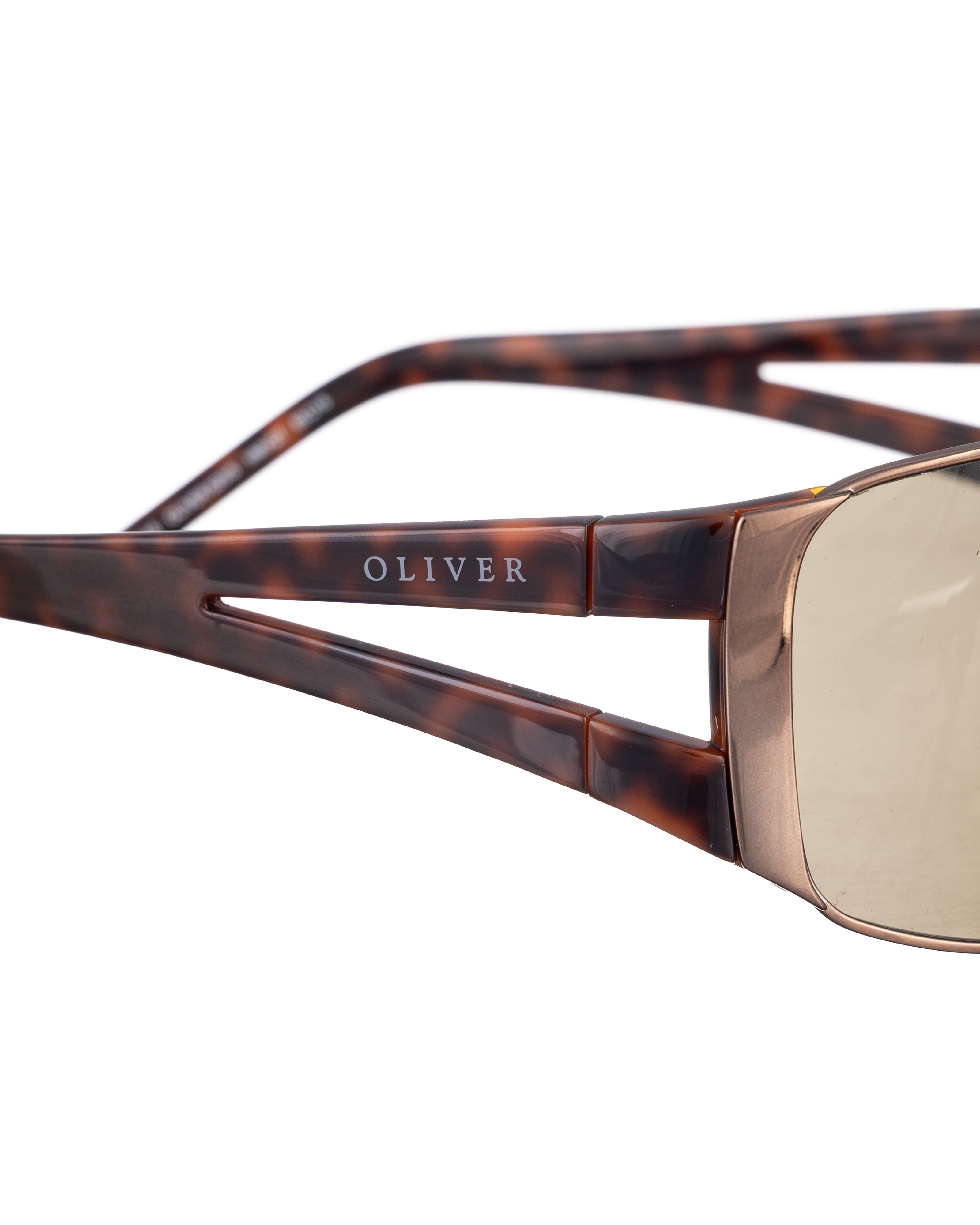 Valentino Oliver By Valentino 90s Havana Cut Out Wraparound Sunglasses Size ONE SIZE - 3 Thumbnail