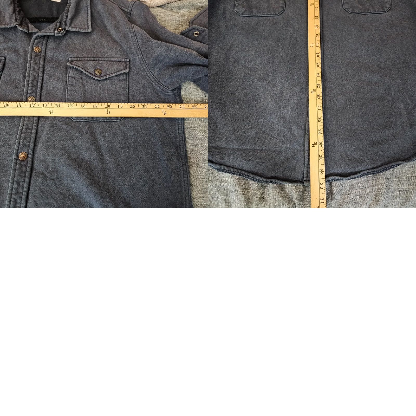 Vintage American Giant Shirt Jacket Men L Blue Cotton USA Made Buttoned Workwear Jacket Size US L / EU 52-54 / 3 - 8 Thumbnail