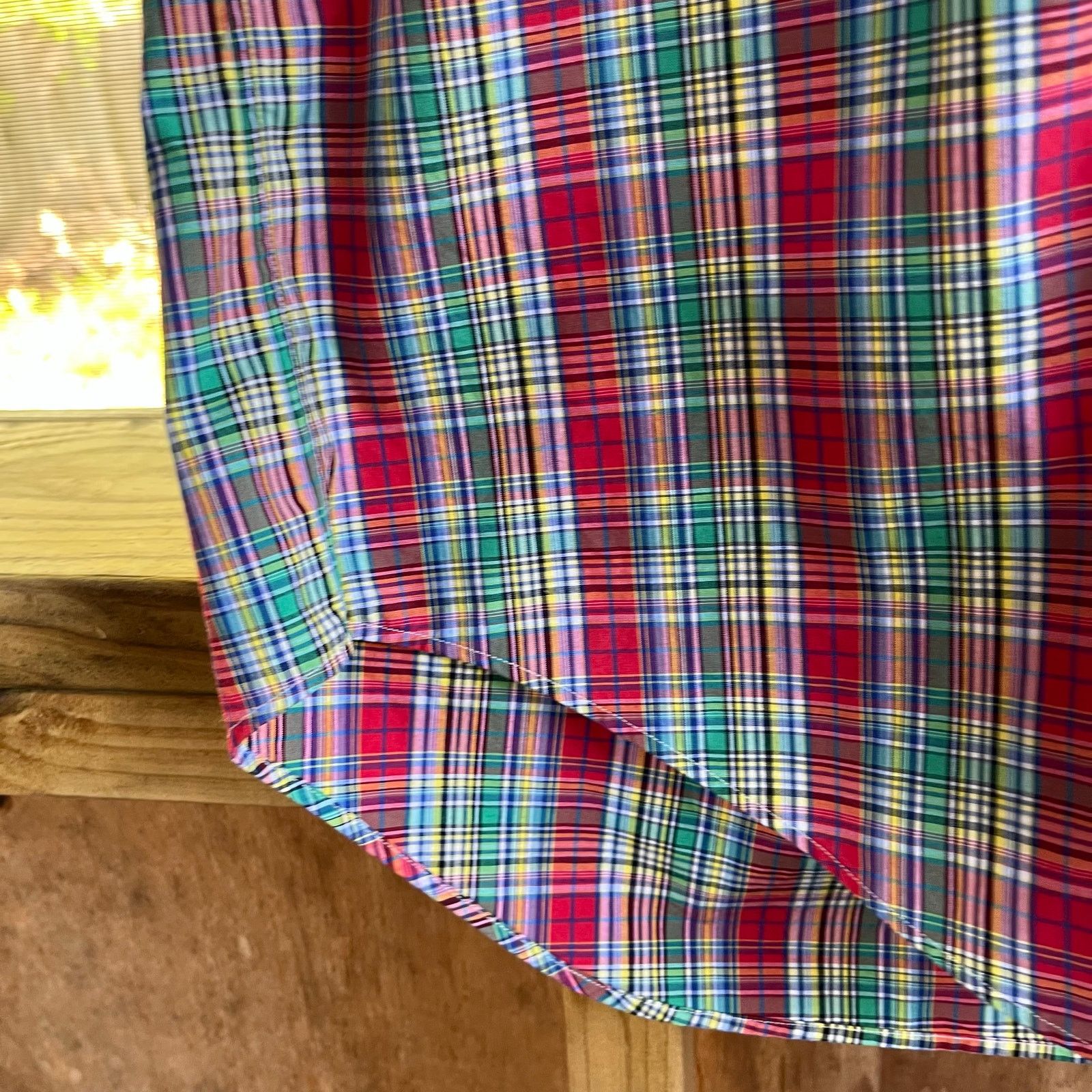 Ralph Lauren Ralph Lauren Red And Green Plaid Button Down Shirt Size 16/L Size US L / EU 52-54 / 3 - 7 Thumbnail