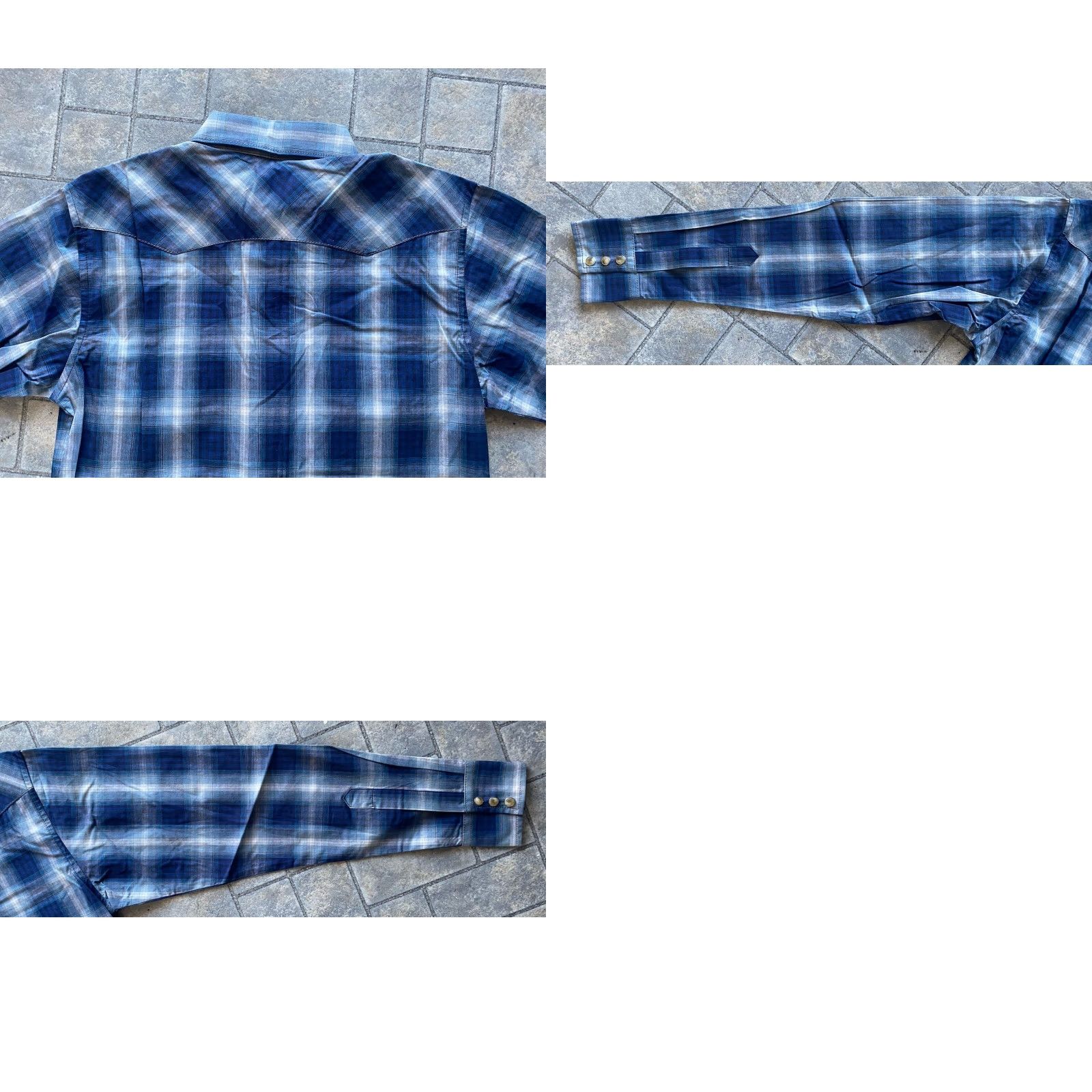 Wrangler Wrangler Shirt Western Plaid Snap Long Sleeve Blue S Men Regular Button-Up Shirt Size US S / EU 44-46 / 1 - 10 Thumbnail