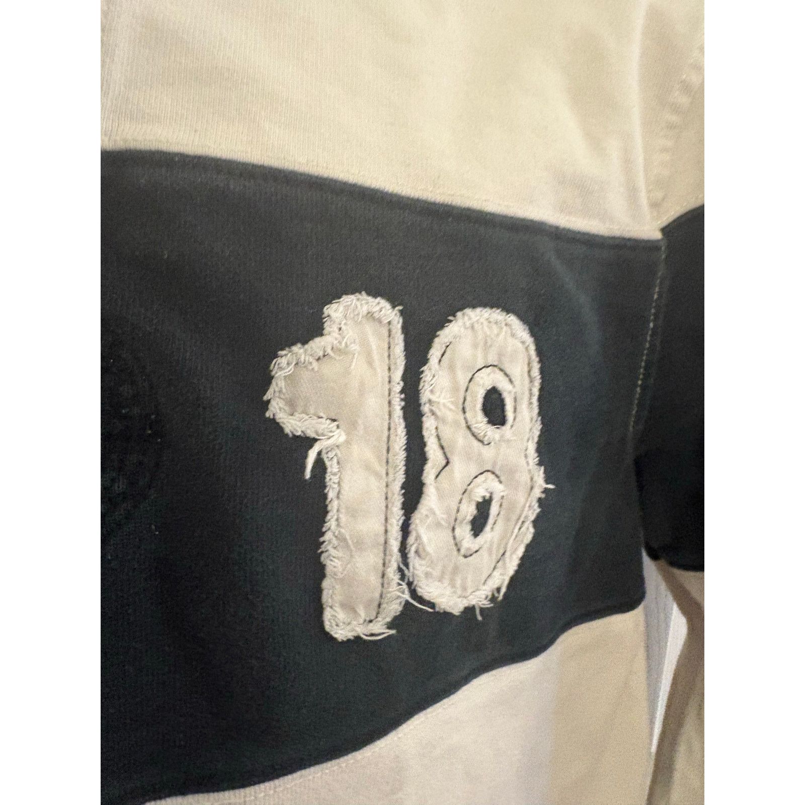 Structure Vintage Y2K Structure White and Navy Blue Rugby Shirt. Size US L / EU 52-54 / 3 - 4 Thumbnail
