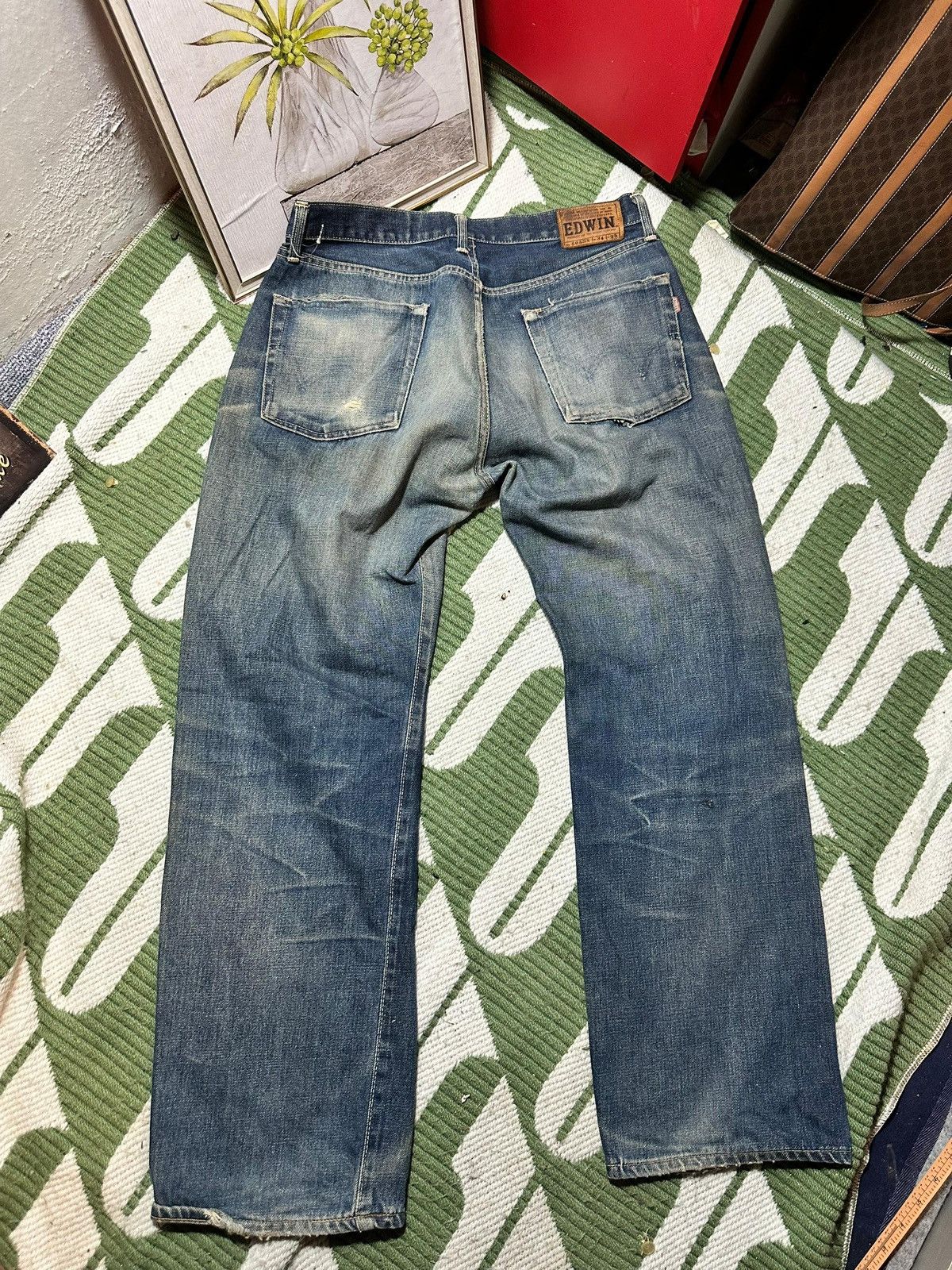 Edwin EDWIN 505 SX Selvedge Distressed Jeans Size US 34 / EU 50 - 2 Thumbnail