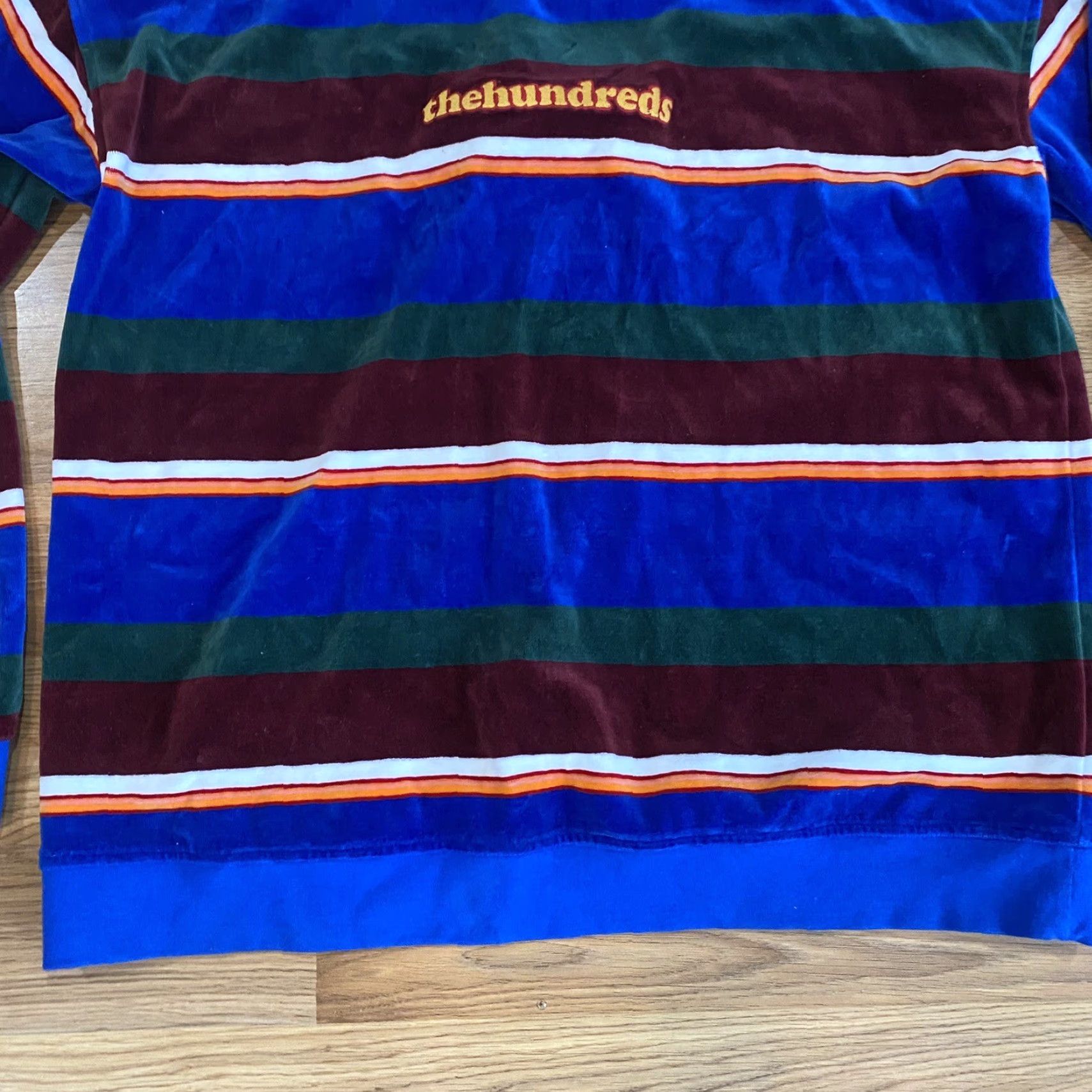 The Hundreds The Hundreds Velour Long Sleeved Striped Crewneck Shirt Colorful Mens Size Small Size US S / EU 44-46 / 1 - 5 Thumbnail