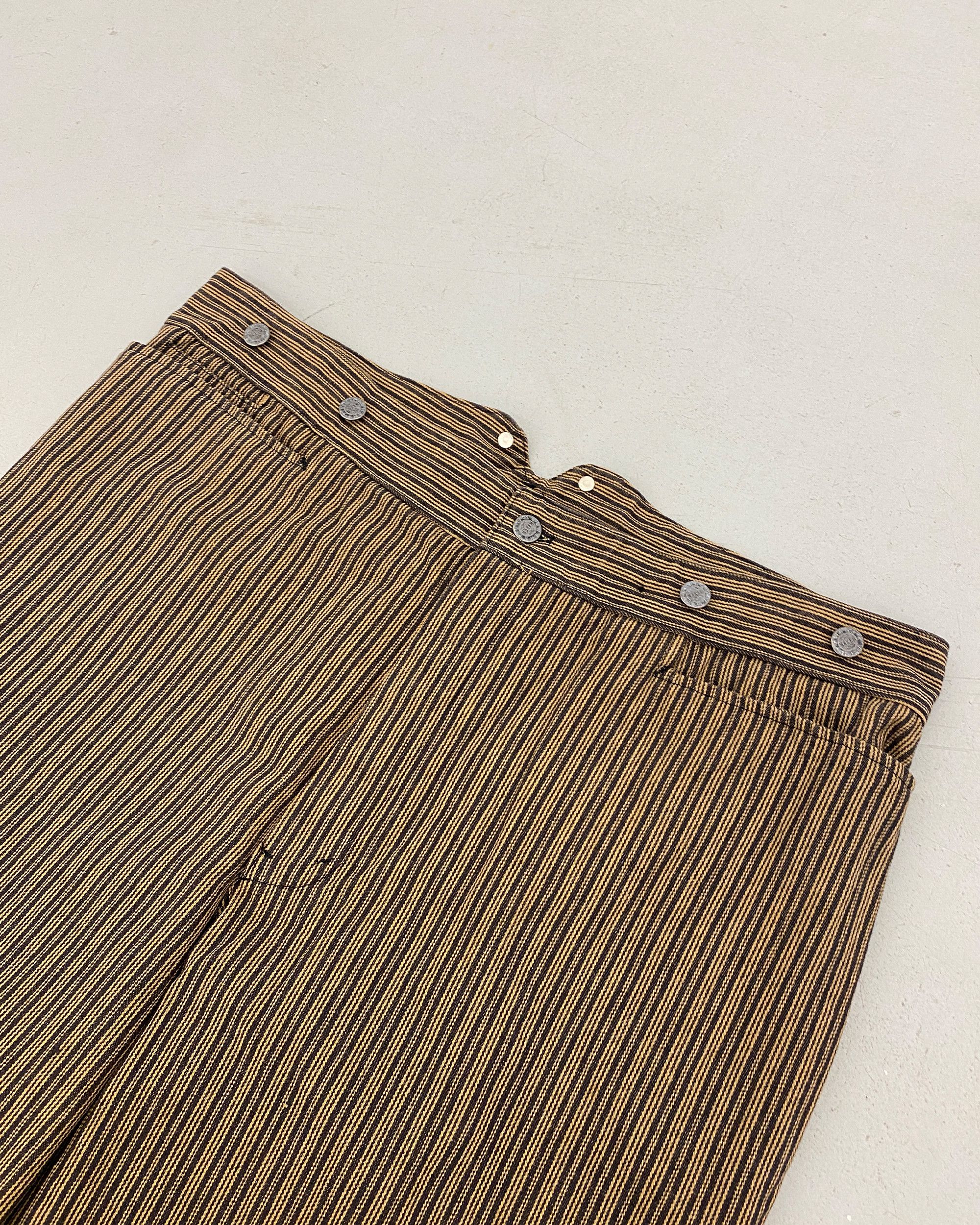 Vintage WAH Maker 1990s Made in USA Striped Buckleback Pants Size US 40 / EU 56 - 8 Thumbnail