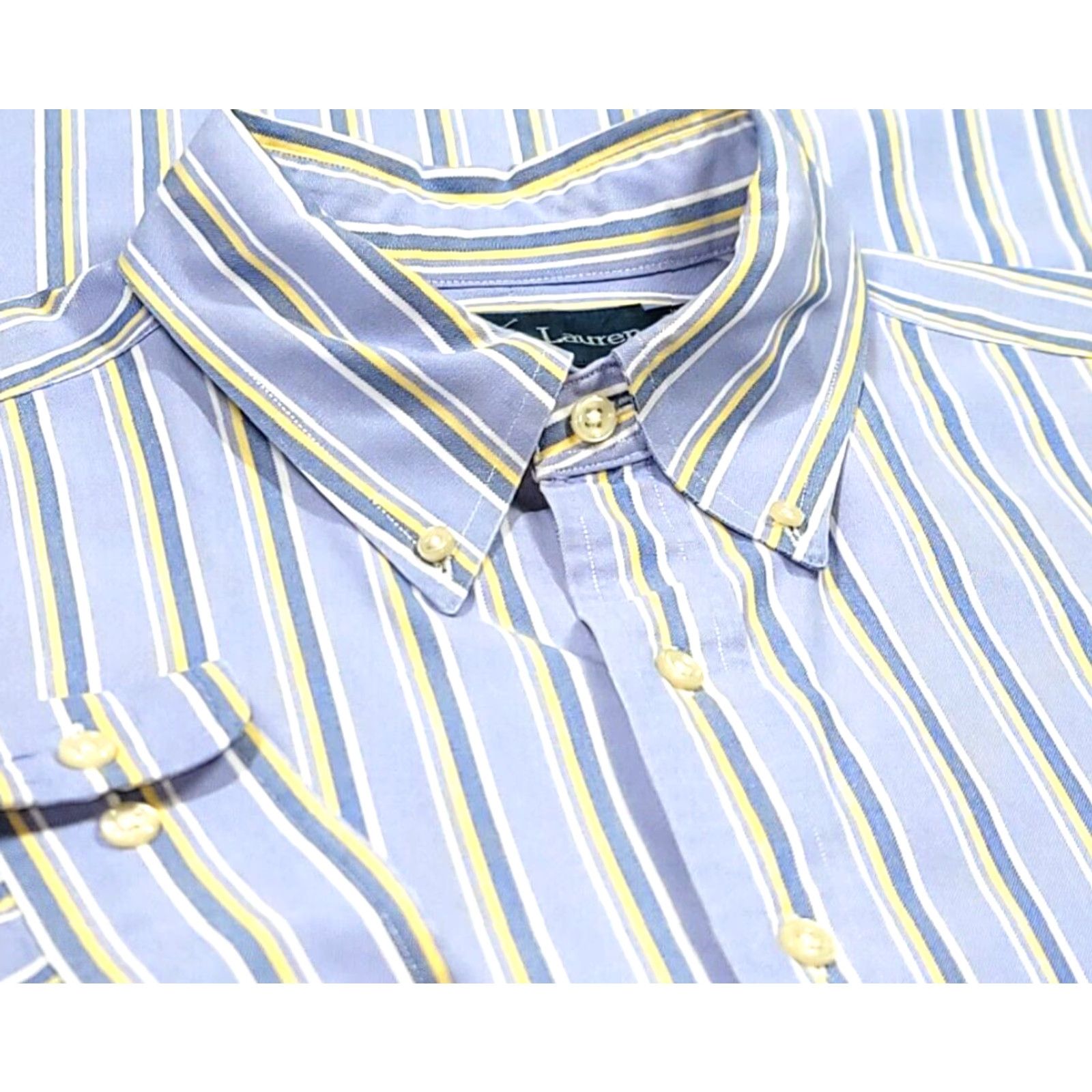 Polo Ralph Lauren Polo Ralph Lauren Button-Up Shirt Striped Long Sleeve Mens 16.5-32/33 Blue Stripe Oxford OCBD Classic Fit Size US XL / EU 56 / 4 - 3 Thumbnail