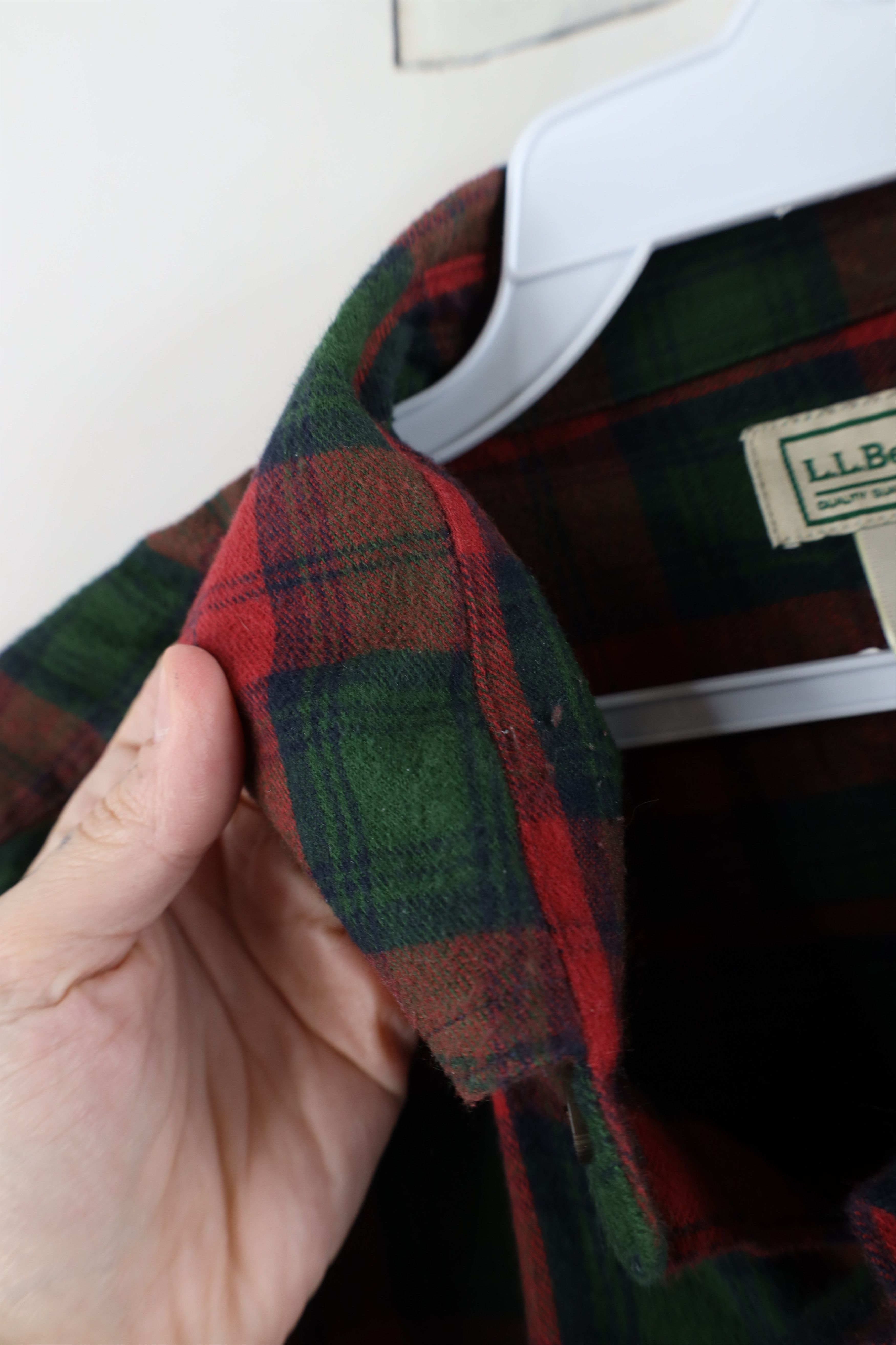 L.L. Bean × Vintage Vintage LL Bean Flannel Collared Button Down Shirt Plaid Size US L / EU 52-54 / 3 - 10 Thumbnail