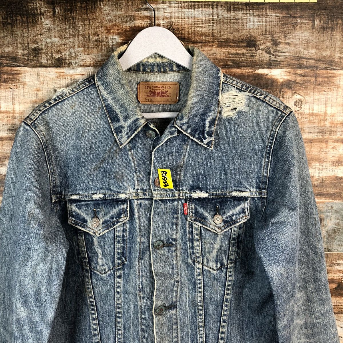 Levi's Levis ripped distressed vintage Blue Denim Jacket #A1523 Size US M / EU 48-50 / 2 - 5 Thumbnail
