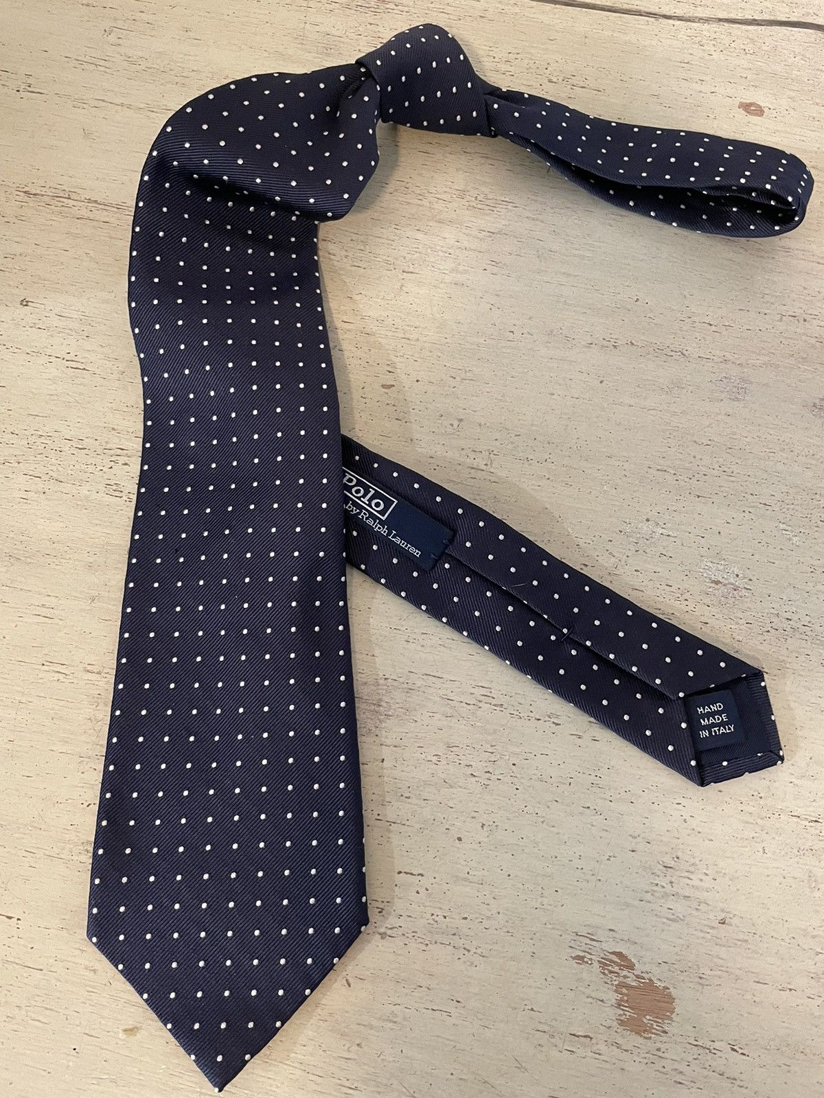 Polo Ralph Lauren Polka Dotted Woven Silk Tie Size ONE SIZE - 1 Thumbnail