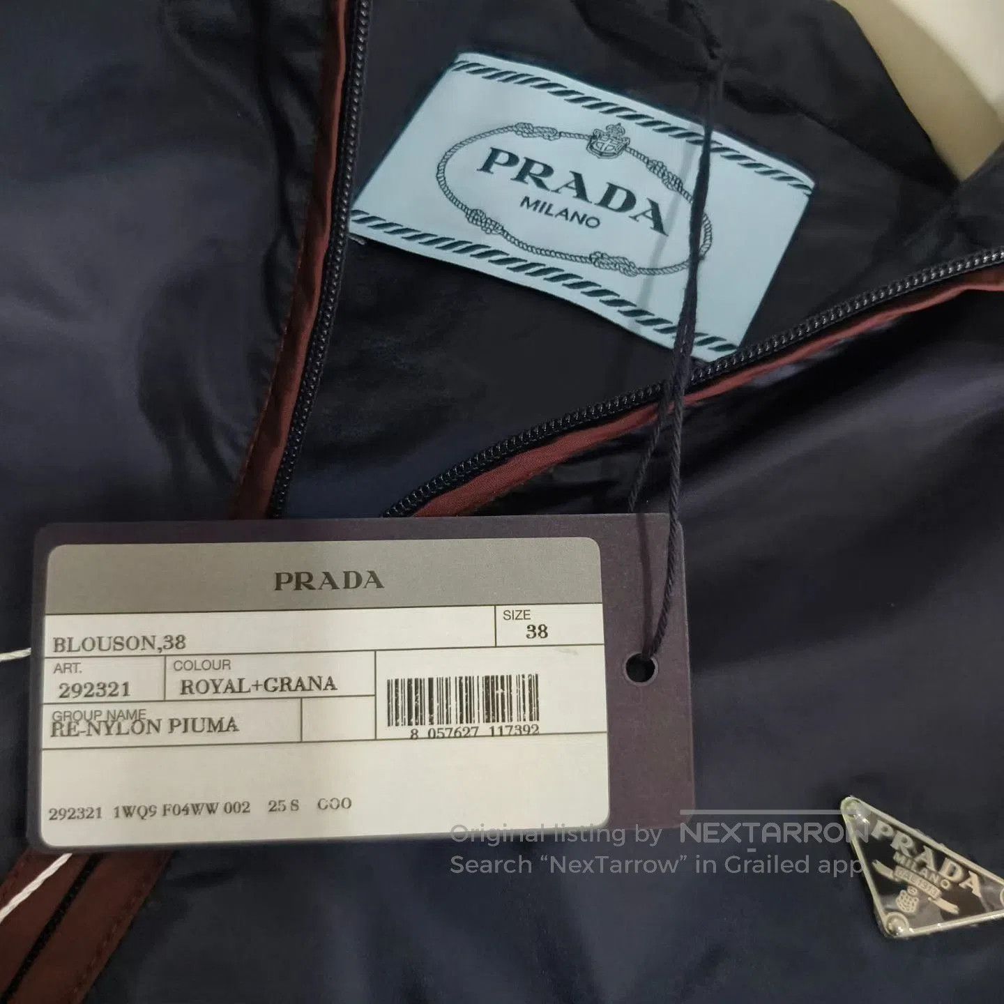 Prada Prada Holiday Blue-White Triangle Logo Windbreaker. Size S / US 4 / IT 40 - 6 Thumbnail