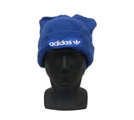 Adidas × Vintage Adidas Spellout Beanie Hat Size ONE SIZE - 2 Thumbnail