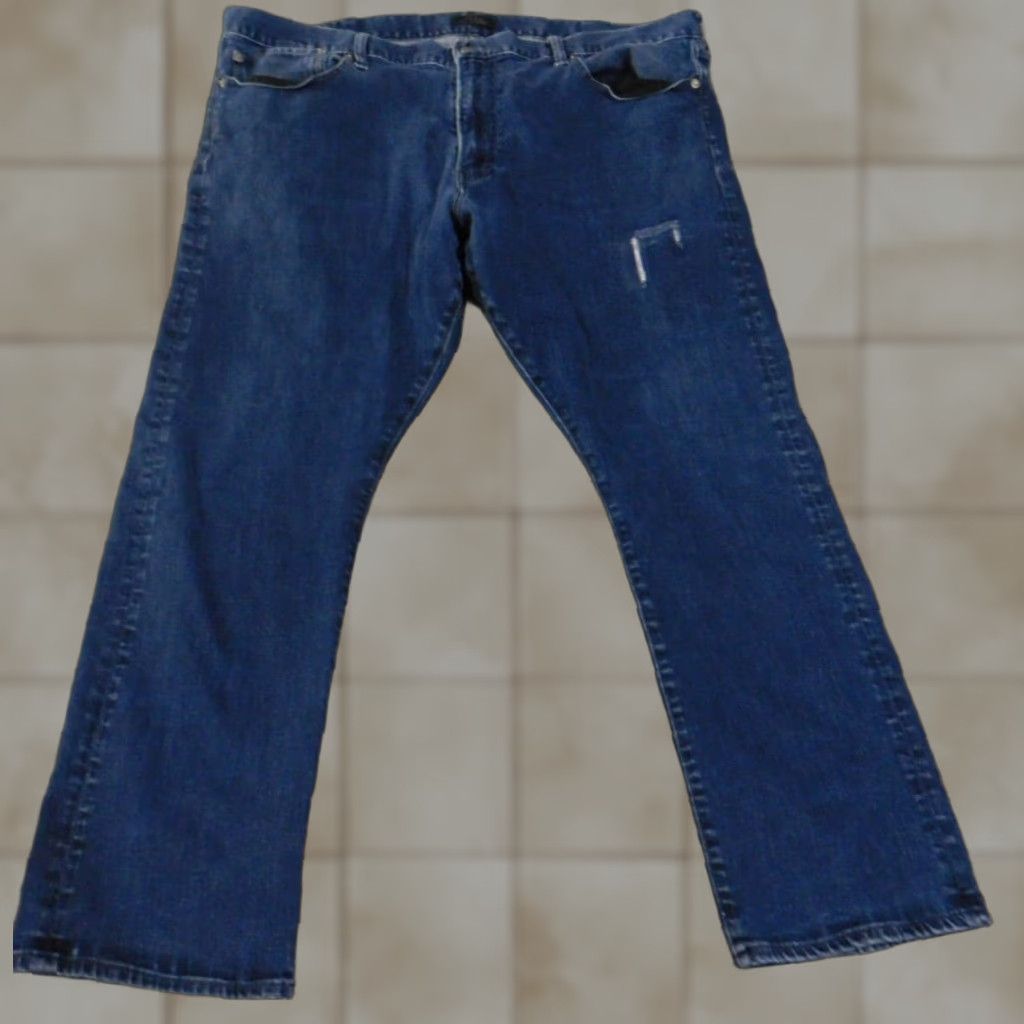 Polo Ralph Lauren Polo Ralph Lauren Jeans Mens 42x30 Blue Straight Denim Regular 42 28 in Zip Pockets Distressed Vintage No Retro Style Size US XL / EU 56 / 4 - 1 Thumbnail