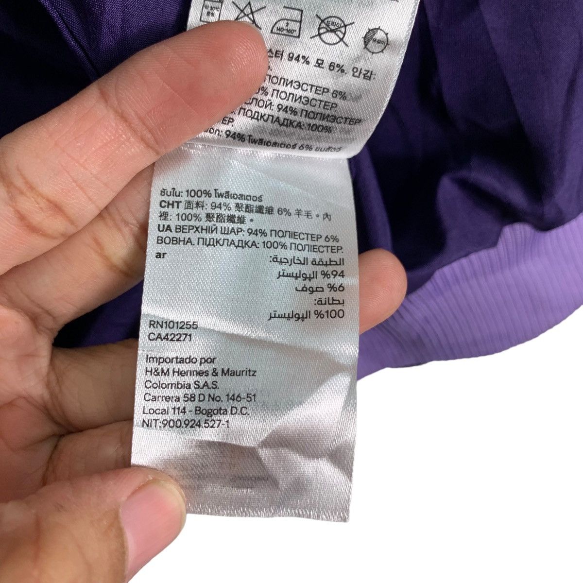 Divided DIVIDED Purple Oversize Varsity Jacket #0530-C24 Size US XS / EU 42 / 0 - 19 Thumbnail