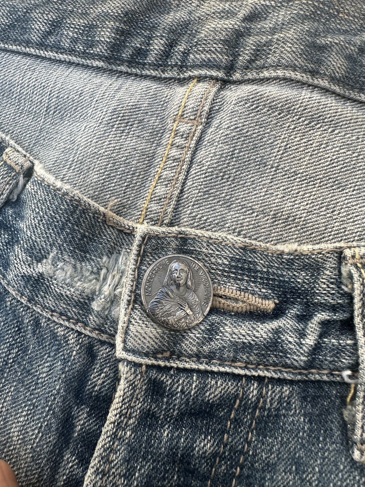 The Viridi-anne Distressed The Viridi-Anne x Monochrome Denim Jeans Size US 33 - 7 Thumbnail