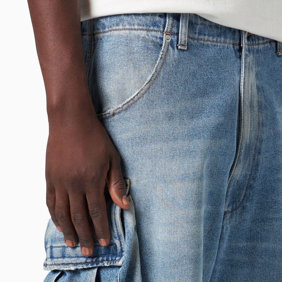 1989 STUDIO o1d2blof1124 Denim Cargo Jeans in Blue Size US 32 / EU 48 - 7 Thumbnail