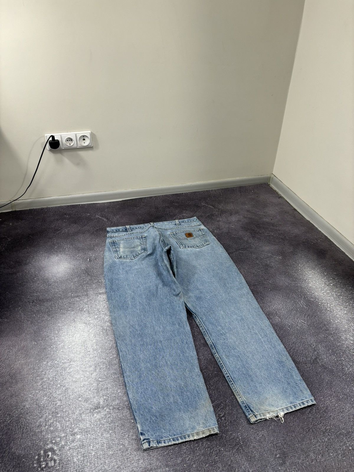 Carhartt Vintage Carhartt Relaxed Fit Blue Work Denim Hype Jeans Size US 38 / EU 54 - 4 Thumbnail