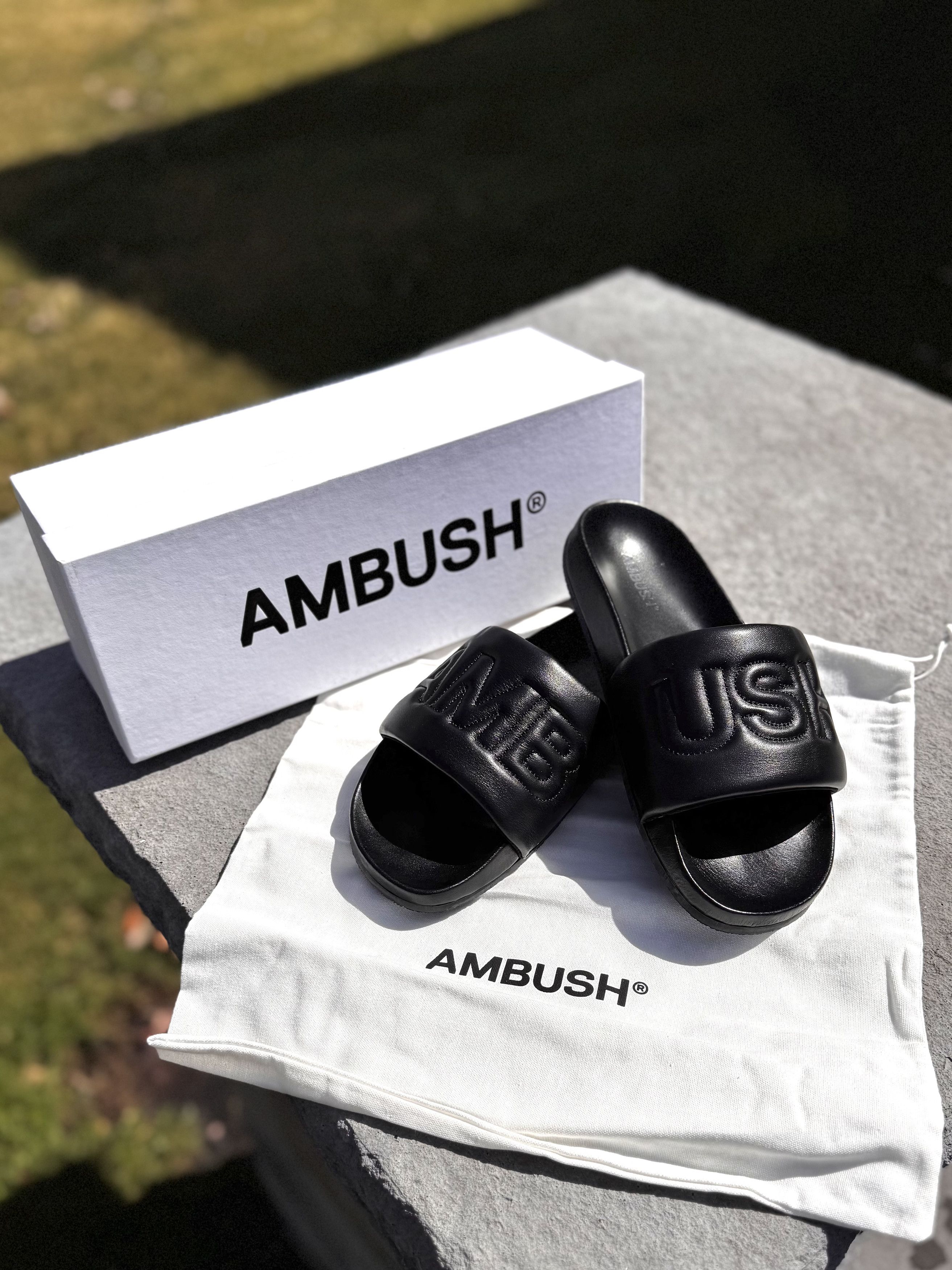 Ambush Design AMBUSH Quilted Leather Slider (MADE IN ITALY) Size US 10 / EU 43 - 2 Thumbnail