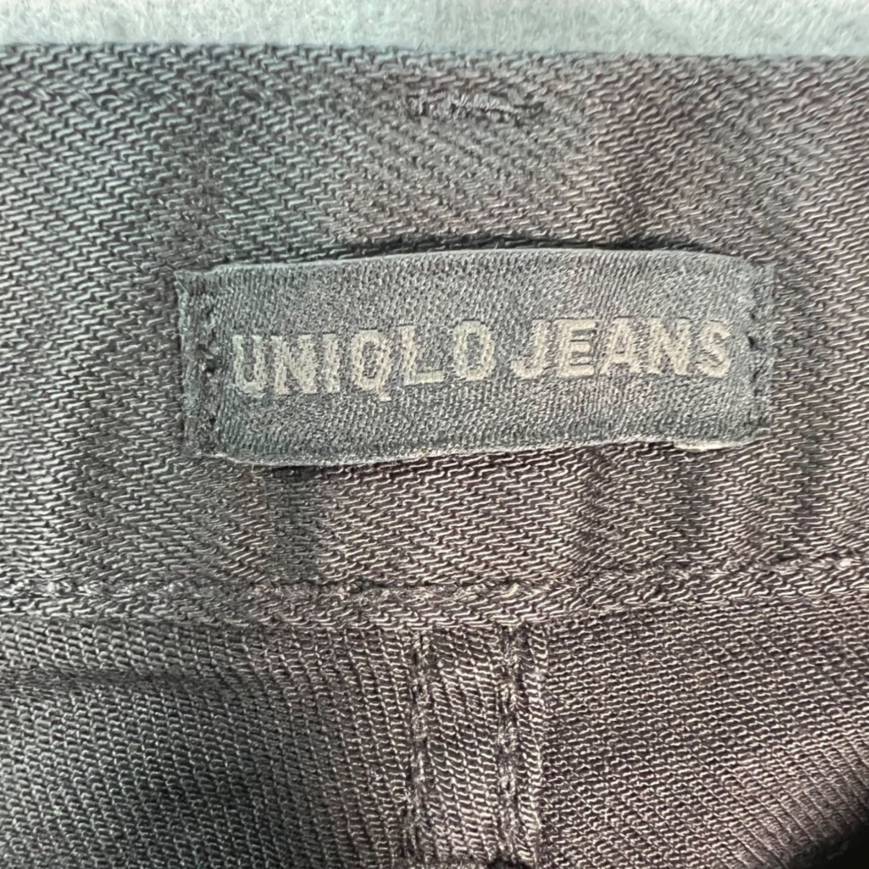 Uniqlo Uniqlo Slim Fit Jeans 33x32 Black Cotton Blend Denim Straight 5-Pocket Mens Adults Size US 33 - 3 Thumbnail