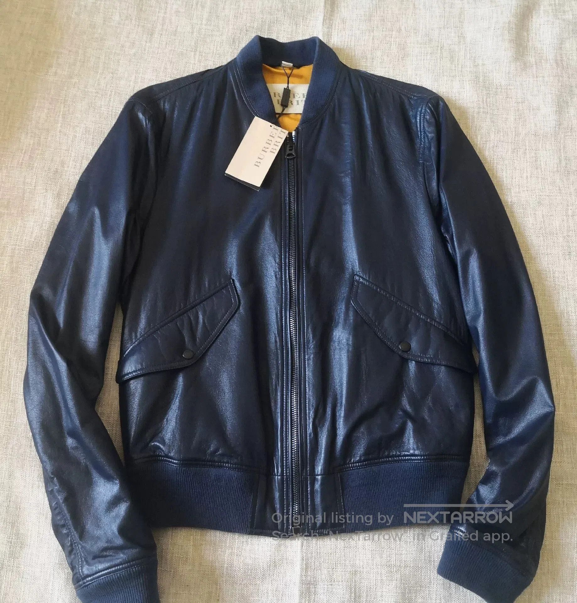 Burberry Burberry Leather Pilot Jacket. Size US M / EU 48-50 / 2 - 1 Thumbnail